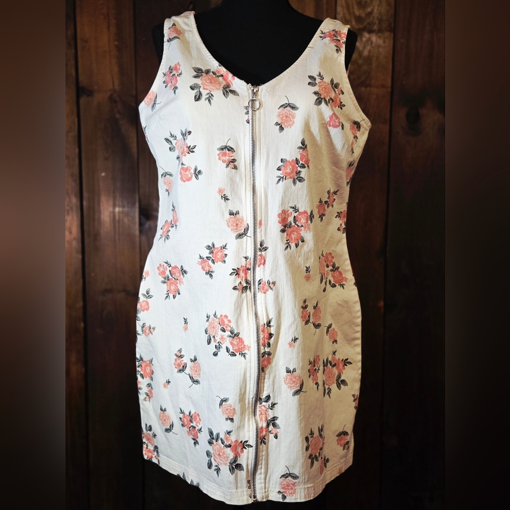 No Boundaries Cream Sleeveless V-Neck Mini Sundress